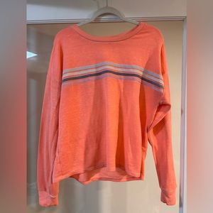 Pink striped shirt/ size L